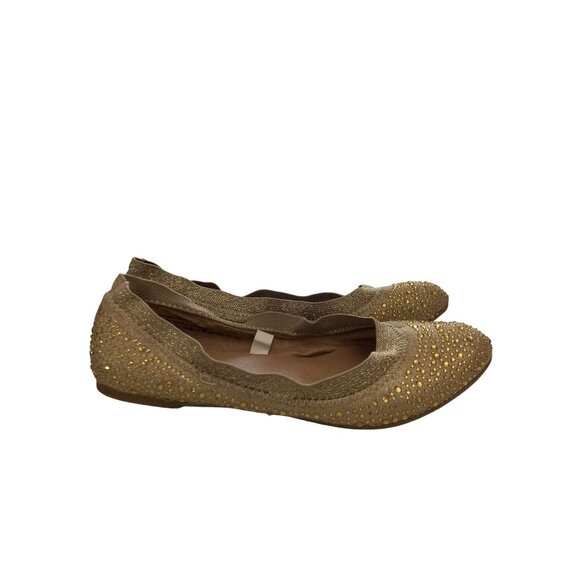 Mossimo women's Size 6.5 Gold Rhinestone Ballet Flats shoes - Picture 5 of 9